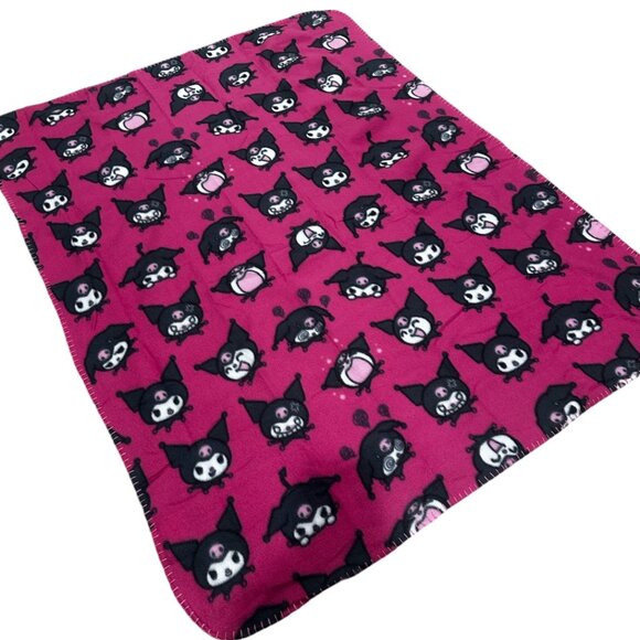 Bad Kuromi Doll Hugger & 40"x50" & Fleece Throw Blanket - Picture 3 of 6